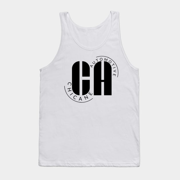 Chicane Automotive Old-School CA Logo Tank Top by Chicane Automotive Apparel